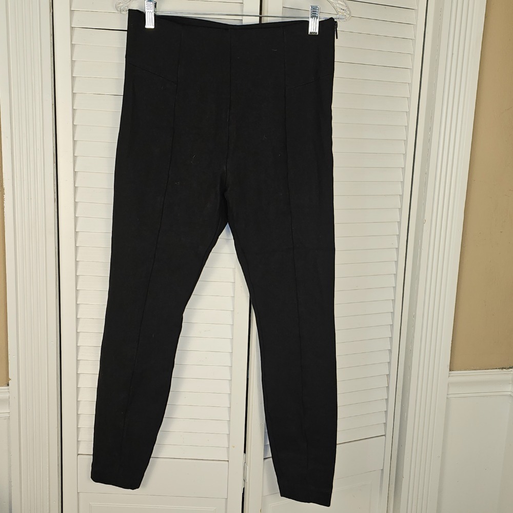 Good American Womens Black Ponte Boss Pants 4